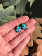 The Turquoise Studs, 12-Earrings-Calli Co., Turquoise and Silver Jewelry, Native American Handmade, Zuni Tribe, Navajo Tribe, Brock Texas