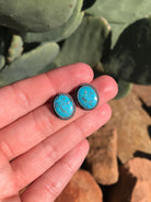 The Turquoise Studs, 18-Earrings-Calli Co., Turquoise and Silver Jewelry, Native American Handmade, Zuni Tribe, Navajo Tribe, Brock Texas