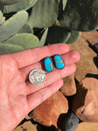 The Turquoise Studs, 6-Earrings-Calli Co., Turquoise and Silver Jewelry, Native American Handmade, Zuni Tribe, Navajo Tribe, Brock Texas