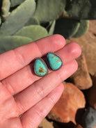 The Turquoise Studs, 14-Earrings-Calli Co., Turquoise and Silver Jewelry, Native American Handmade, Zuni Tribe, Navajo Tribe, Brock Texas