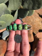 The 5 Stone Turquoise Cuff, 6-Bracelets & Cuffs-Calli Co., Turquoise and Silver Jewelry, Native American Handmade, Zuni Tribe, Navajo Tribe, Brock Texas