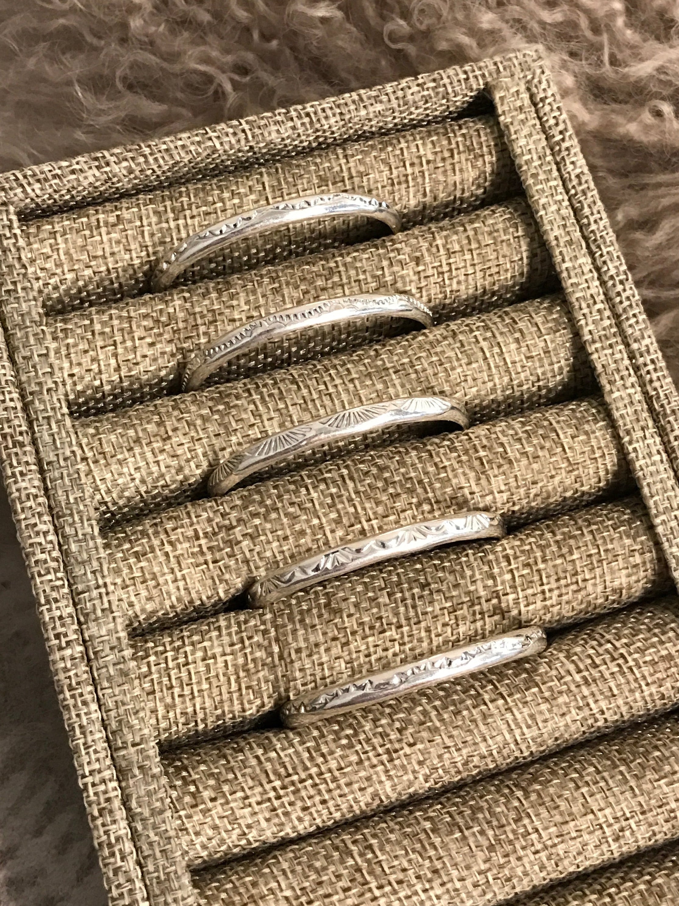 The Extra Small Birdie Cuffs-Bracelets & Cuffs-Calli Co., Turquoise and Silver Jewelry, Native American Handmade, Zuni Tribe, Navajo Tribe, Brock Texas