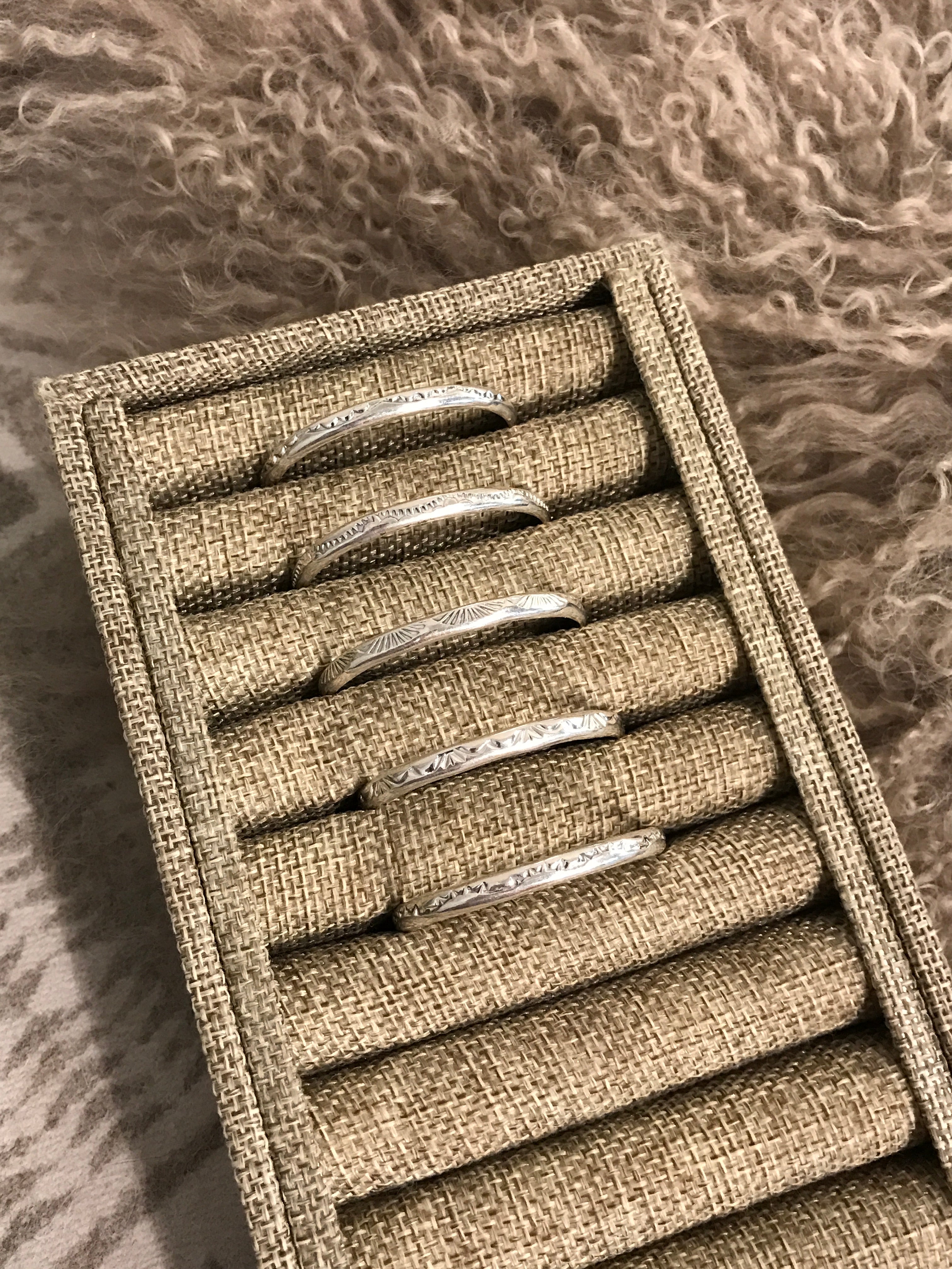 The Extra Small Birdie Cuffs-Bracelets & Cuffs-Calli Co., Turquoise and Silver Jewelry, Native American Handmade, Zuni Tribe, Navajo Tribe, Brock Texas