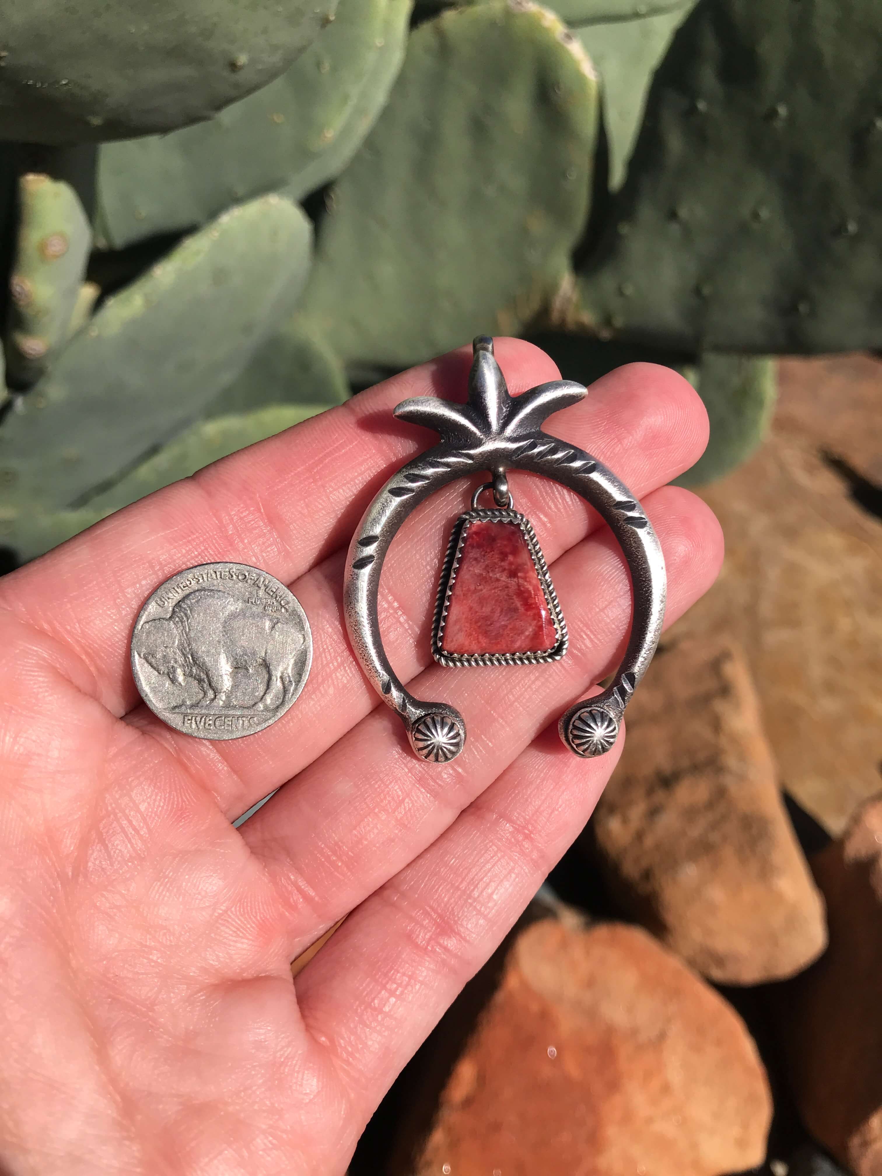 The Naja Pendant, 22-Pendants-Calli Co., Turquoise and Silver Jewelry, Native American Handmade, Zuni Tribe, Navajo Tribe, Brock Texas