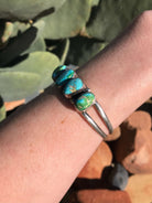 The 5 Stone Turquoise Cuff, 8-Bracelets & Cuffs-Calli Co., Turquoise and Silver Jewelry, Native American Handmade, Zuni Tribe, Navajo Tribe, Brock Texas