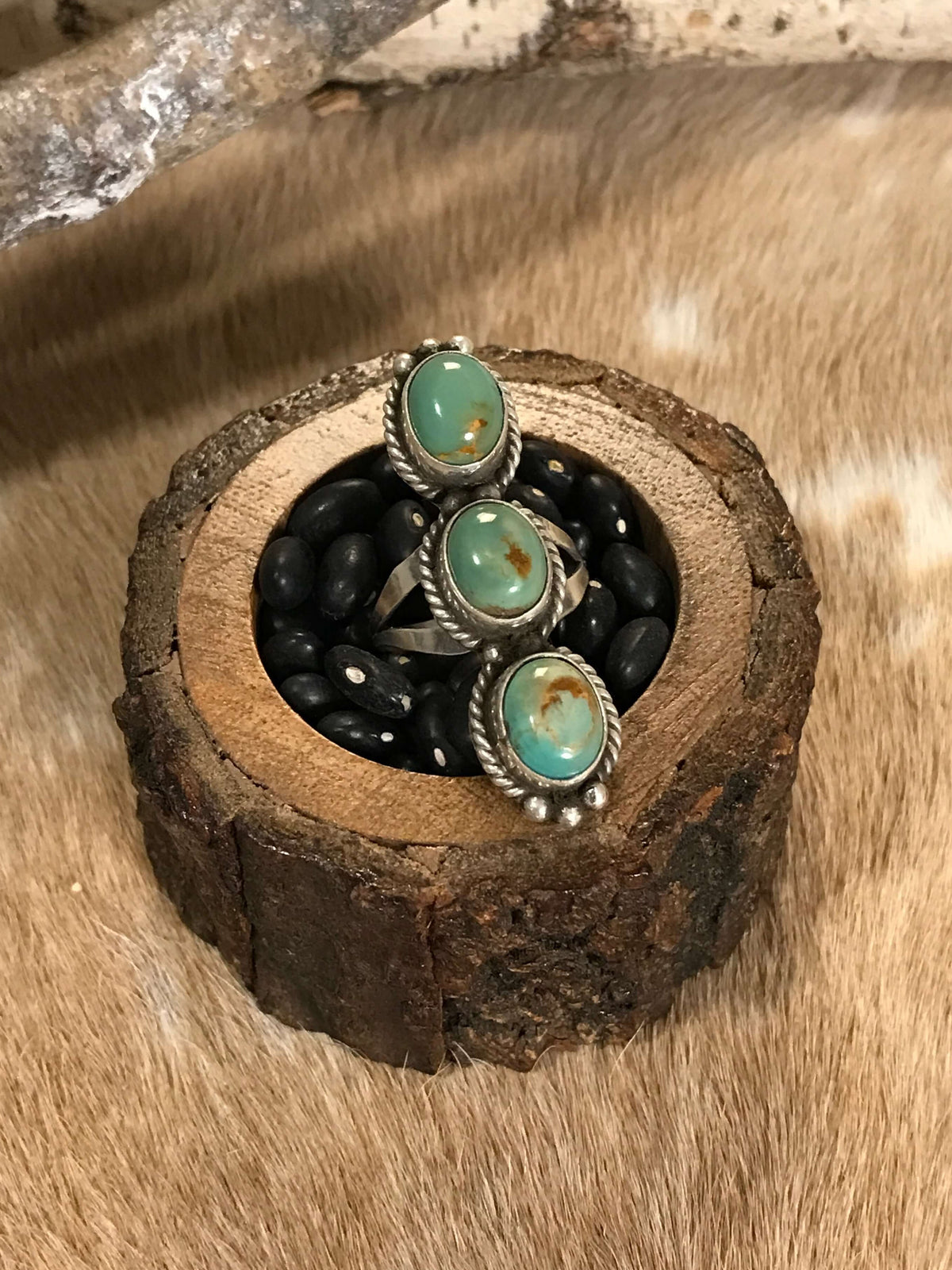 The Stalon Ring, 10-Rings-Calli Co., Turquoise and Silver Jewelry, Native American Handmade, Zuni Tribe, Navajo Tribe, Brock Texas