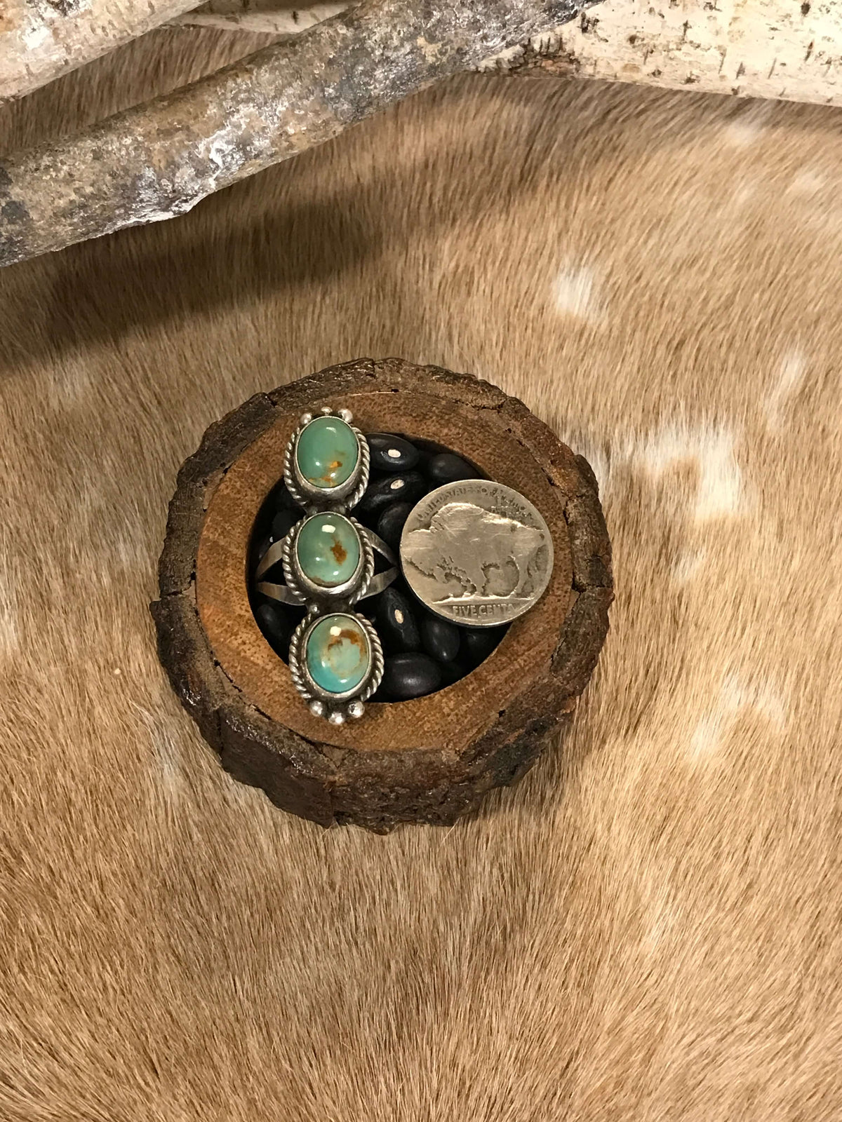 The Stalon Ring, 10-Rings-Calli Co., Turquoise and Silver Jewelry, Native American Handmade, Zuni Tribe, Navajo Tribe, Brock Texas