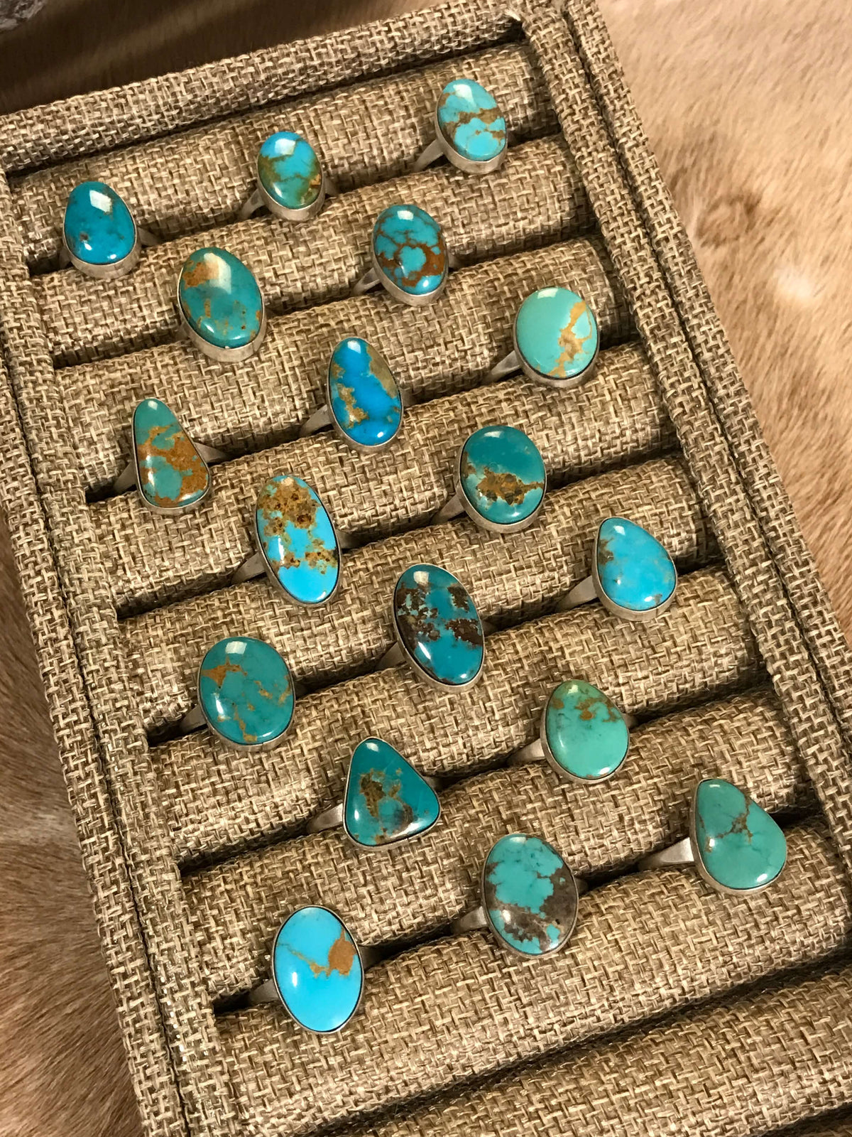 The Mayari Turquoise Rings-Rings-Calli Co., Turquoise and Silver Jewelry, Native American Handmade, Zuni Tribe, Navajo Tribe, Brock Texas