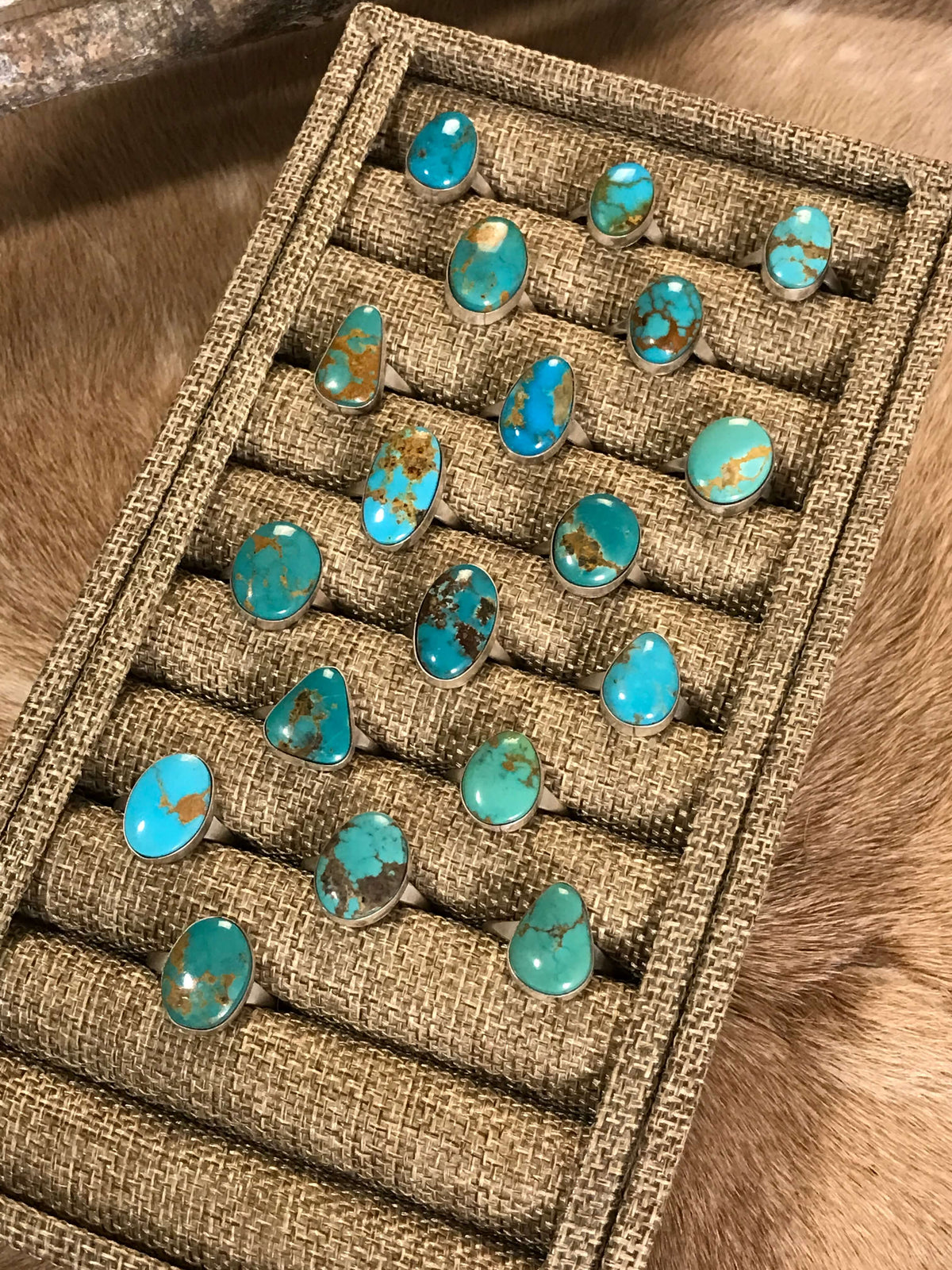The Mayari Turquoise Rings-Rings-Calli Co., Turquoise and Silver Jewelry, Native American Handmade, Zuni Tribe, Navajo Tribe, Brock Texas