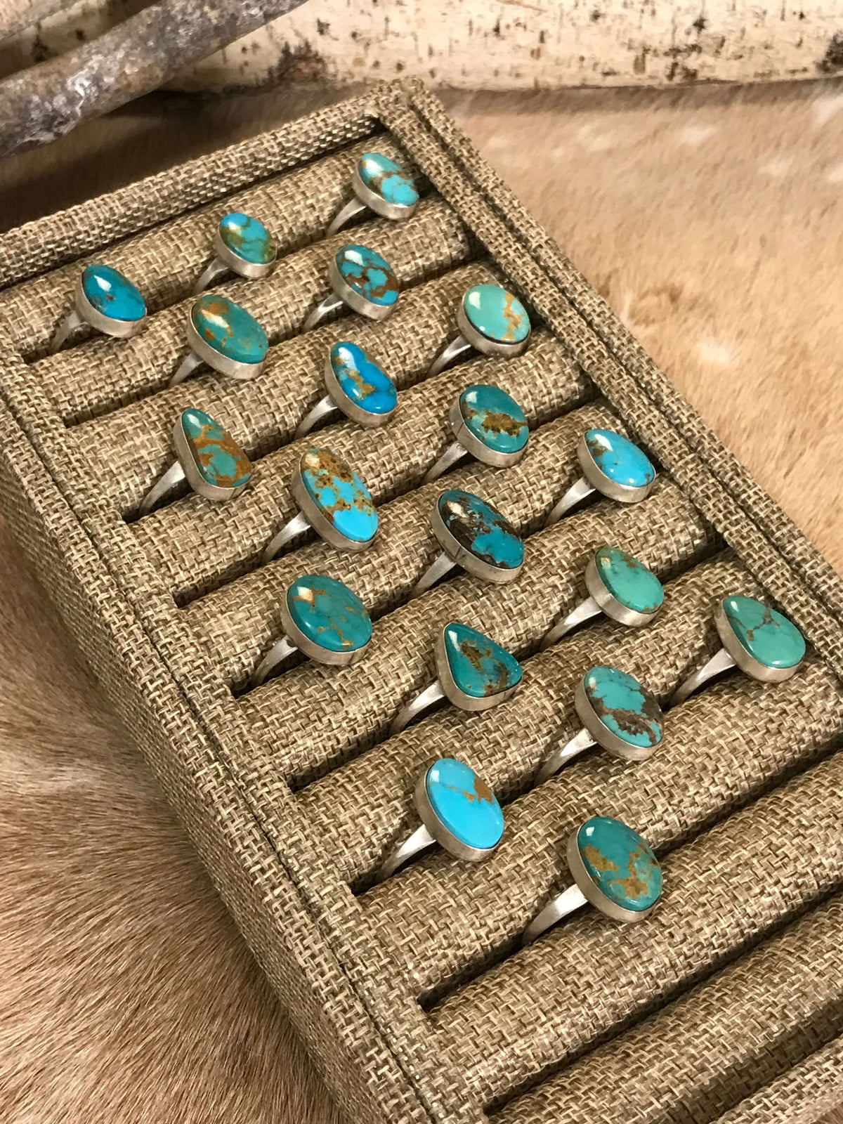The Mayari Turquoise Rings-Rings-Calli Co., Turquoise and Silver Jewelry, Native American Handmade, Zuni Tribe, Navajo Tribe, Brock Texas