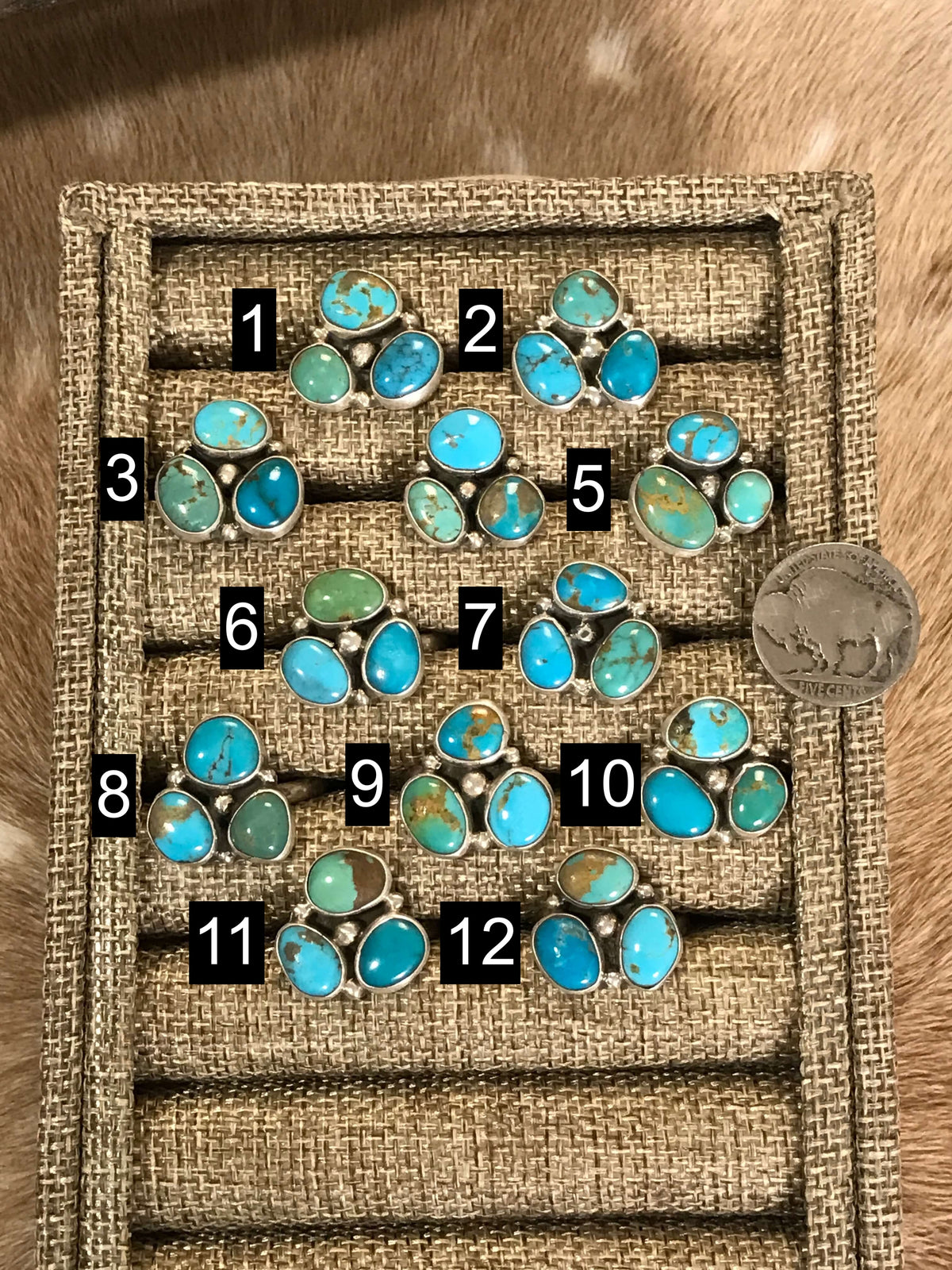 The Shaniya Adjustable Turquoise Rings-Rings-Calli Co., Turquoise and Silver Jewelry, Native American Handmade, Zuni Tribe, Navajo Tribe, Brock Texas