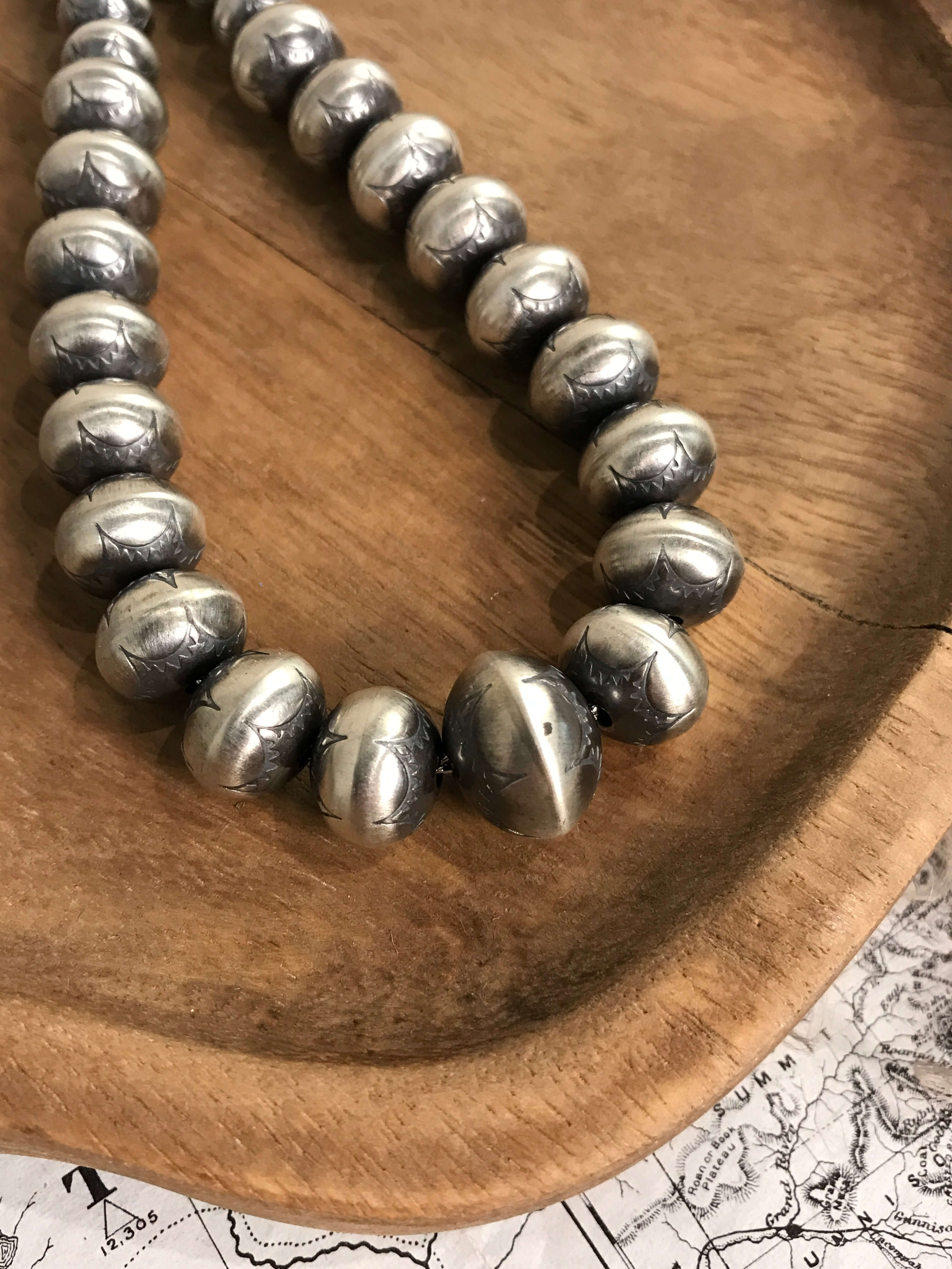 The Bronc Necklace, 20"-Necklaces-Calli Co., Turquoise and Silver Jewelry, Native American Handmade, Zuni Tribe, Navajo Tribe, Brock Texas