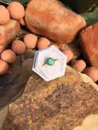 The London 14k and Turquoise Ring 16, Sz 7-Rings-Calli Co., Turquoise and Silver Jewelry, Native American Handmade, Zuni Tribe, Navajo Tribe, Brock Texas