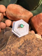 The London 14k and Turquoise Ring 16, Sz 7-Rings-Calli Co., Turquoise and Silver Jewelry, Native American Handmade, Zuni Tribe, Navajo Tribe, Brock Texas