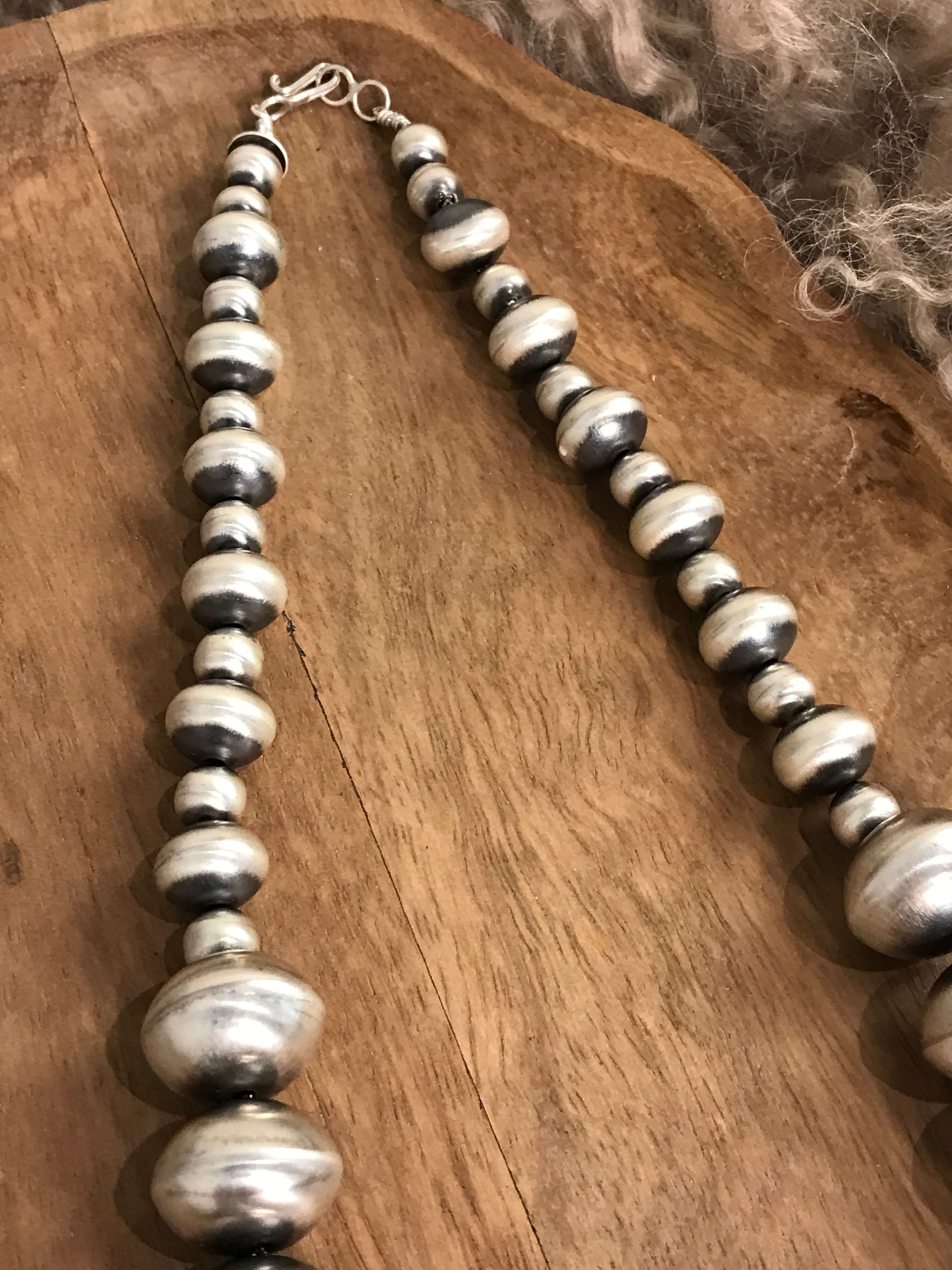 The Ames Necklace, 28"-Necklaces-Calli Co., Turquoise and Silver Jewelry, Native American Handmade, Zuni Tribe, Navajo Tribe, Brock Texas