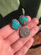 The Turquoise Studs, 90-Earrings-Calli Co., Turquoise and Silver Jewelry, Native American Handmade, Zuni Tribe, Navajo Tribe, Brock Texas