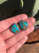 The Turquoise Studs, 90-Earrings-Calli Co., Turquoise and Silver Jewelry, Native American Handmade, Zuni Tribe, Navajo Tribe, Brock Texas