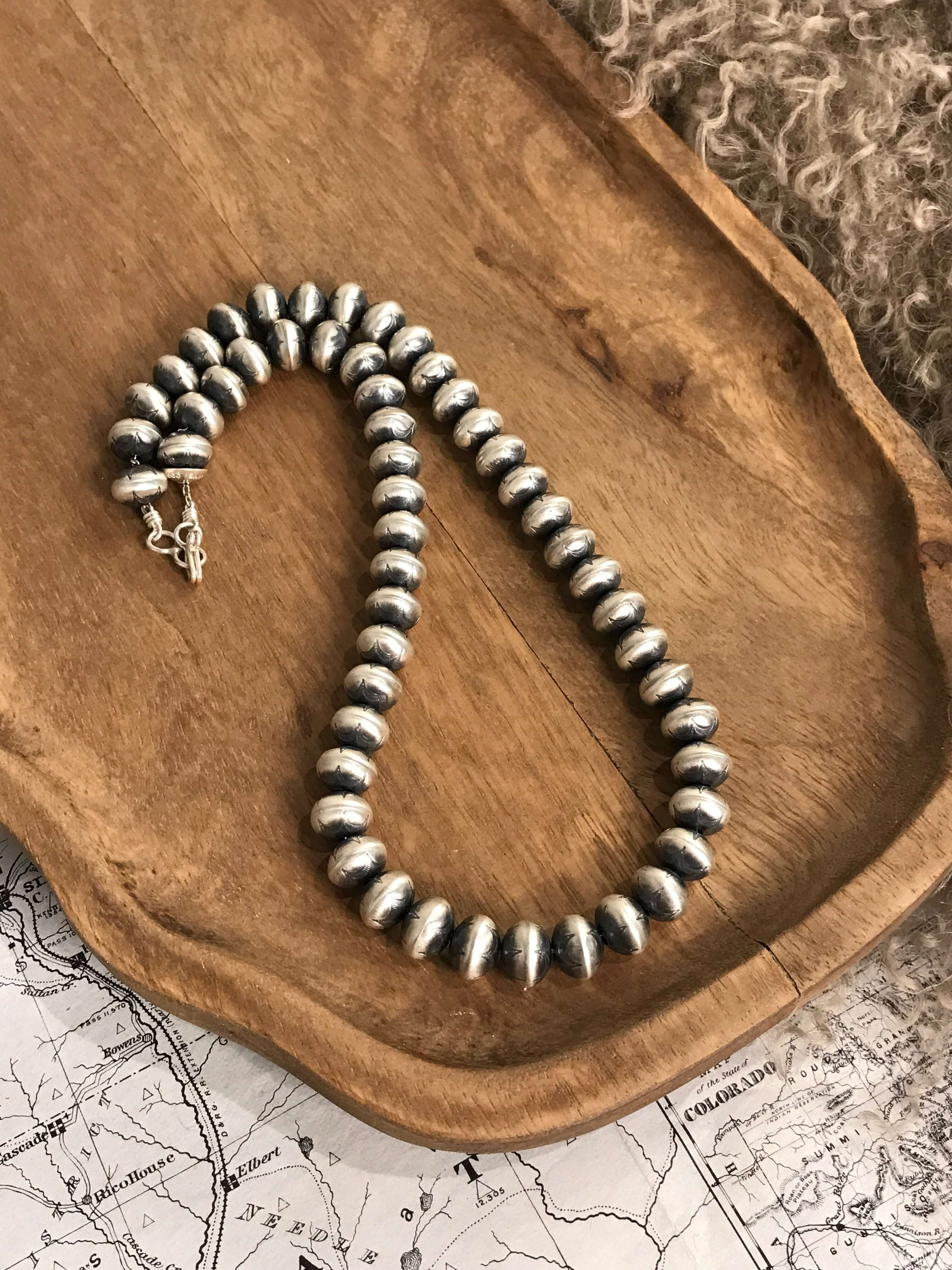 The Hunter Necklace, 18"-Necklaces-Calli Co., Turquoise and Silver Jewelry, Native American Handmade, Zuni Tribe, Navajo Tribe, Brock Texas