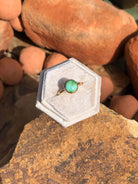 The London 14k and Turquoise Ring 26, Sz 7-Rings-Calli Co., Turquoise and Silver Jewelry, Native American Handmade, Zuni Tribe, Navajo Tribe, Brock Texas