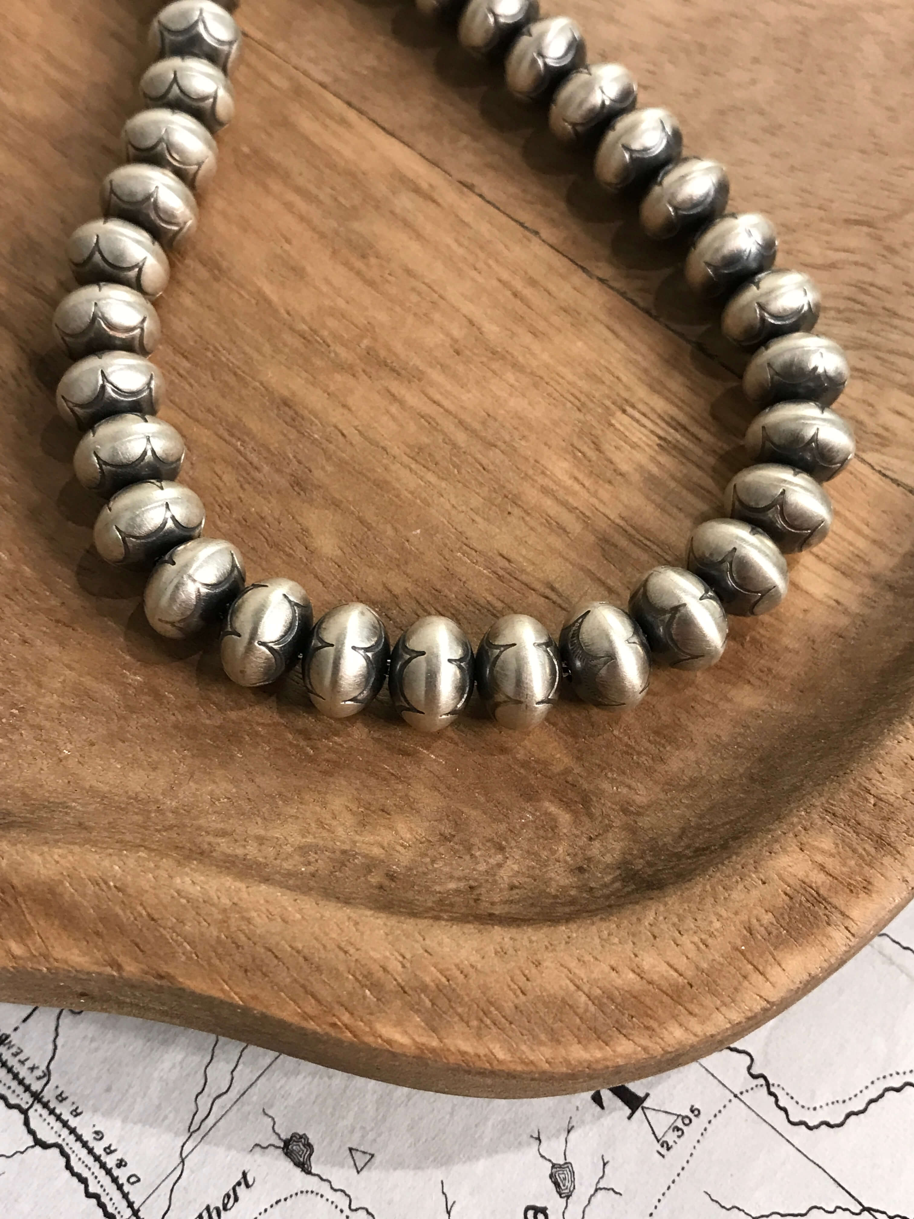 The Hydes Necklace, 18"-Necklaces-Calli Co., Turquoise and Silver Jewelry, Native American Handmade, Zuni Tribe, Navajo Tribe, Brock Texas