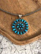The Bowens Pendant-Pendants-Calli Co., Turquoise and Silver Jewelry, Native American Handmade, Zuni Tribe, Navajo Tribe, Brock Texas