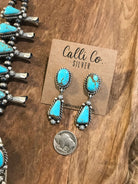 The Caledo Squash Blossom Necklace Set-Necklaces-Calli Co., Turquoise and Silver Jewelry, Native American Handmade, Zuni Tribe, Navajo Tribe, Brock Texas