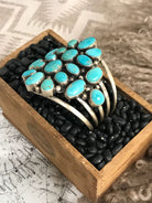 The Pierce Turquoise Cuff-Bracelets & Cuffs-Calli Co., Turquoise and Silver Jewelry, Native American Handmade, Zuni Tribe, Navajo Tribe, Brock Texas