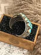 The Pierce Turquoise Cuff-Bracelets & Cuffs-Calli Co., Turquoise and Silver Jewelry, Native American Handmade, Zuni Tribe, Navajo Tribe, Brock Texas