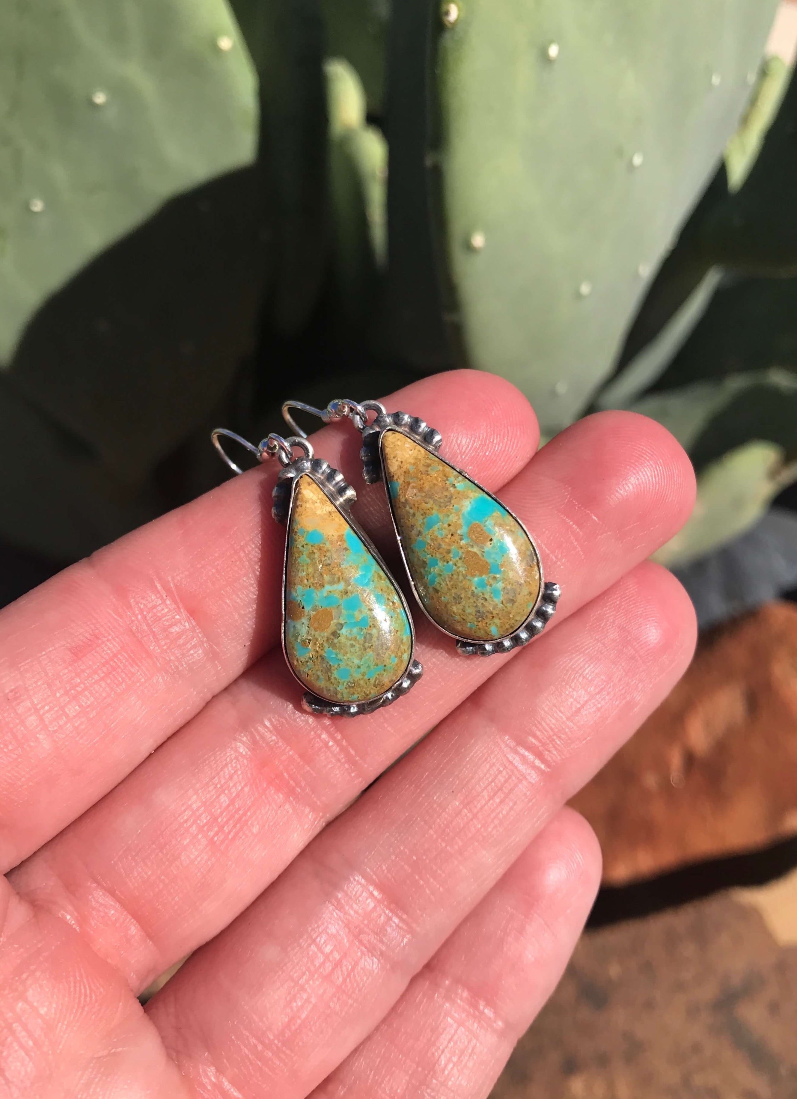 Turquoise pendant store earrings