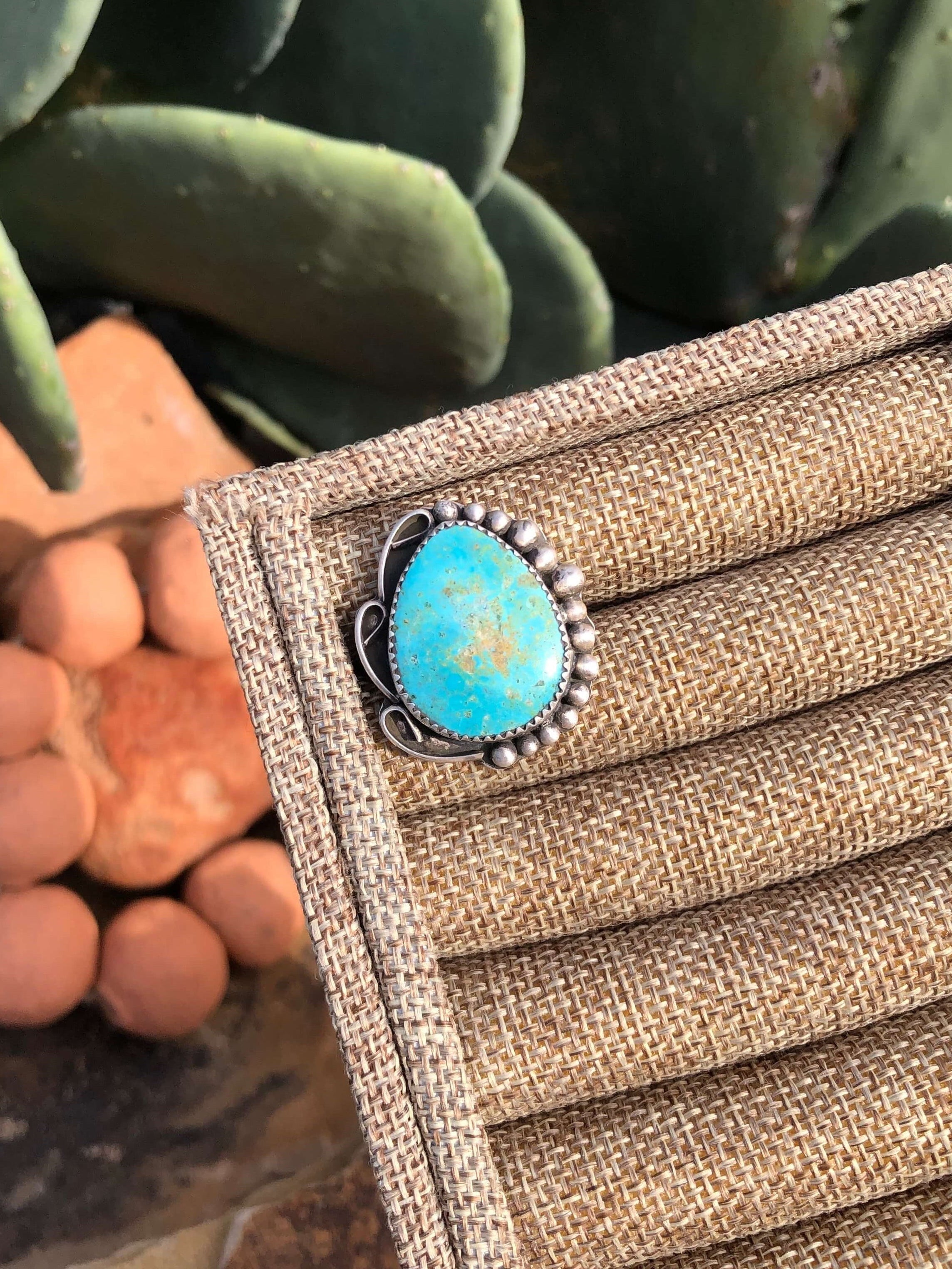 The Legend Ring, Sz 7.5-Rings-Calli Co., Turquoise and Silver Jewelry, Native American Handmade, Zuni Tribe, Navajo Tribe, Brock Texas