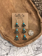 The Alaska Drop Earrings-Earrings-Calli Co., Turquoise and Silver Jewelry, Native American Handmade, Zuni Tribe, Navajo Tribe, Brock Texas