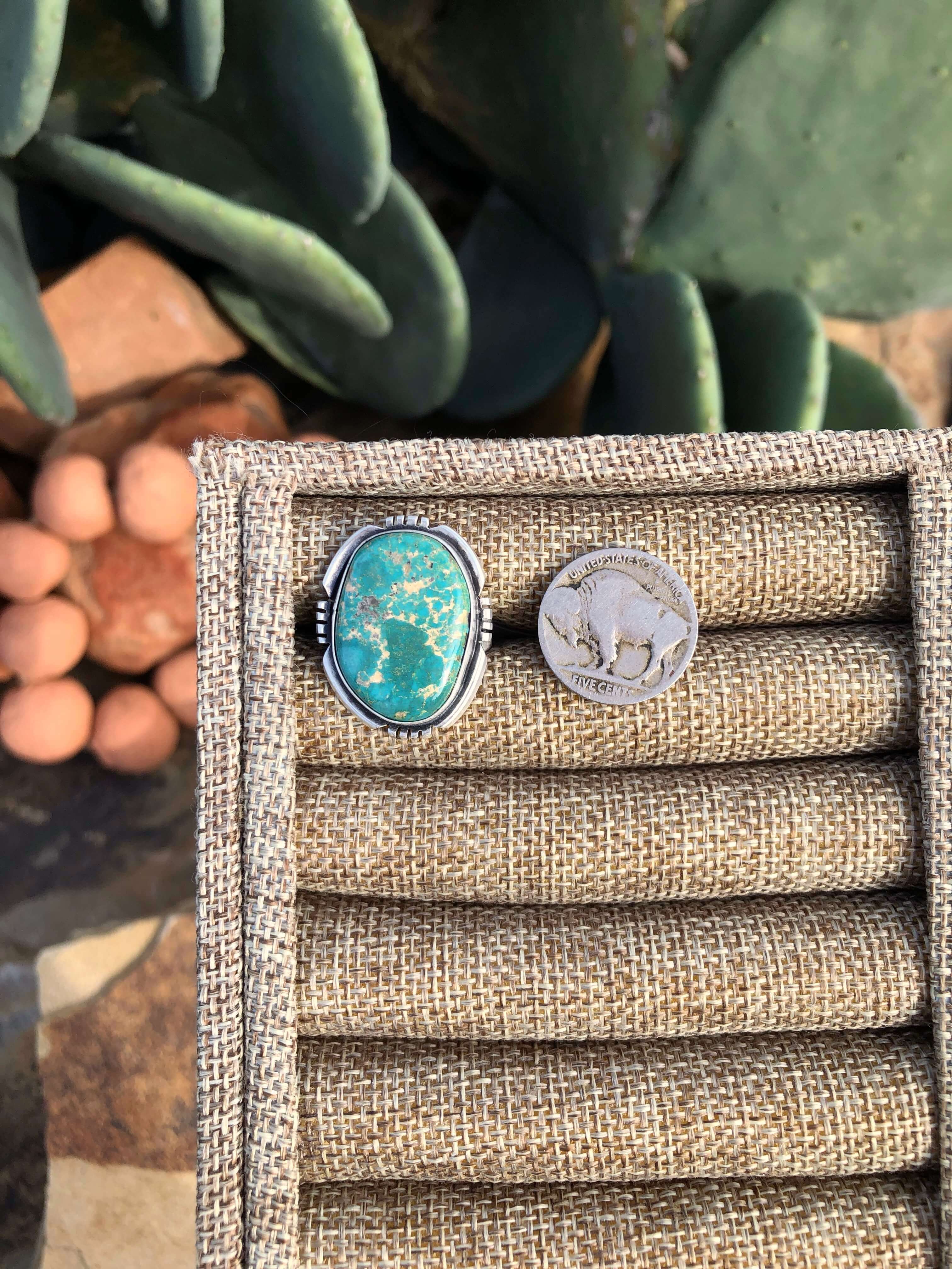 The Edisto Adjustable Ring, 4-Rings-Calli Co., Turquoise and Silver Jewelry, Native American Handmade, Zuni Tribe, Navajo Tribe, Brock Texas