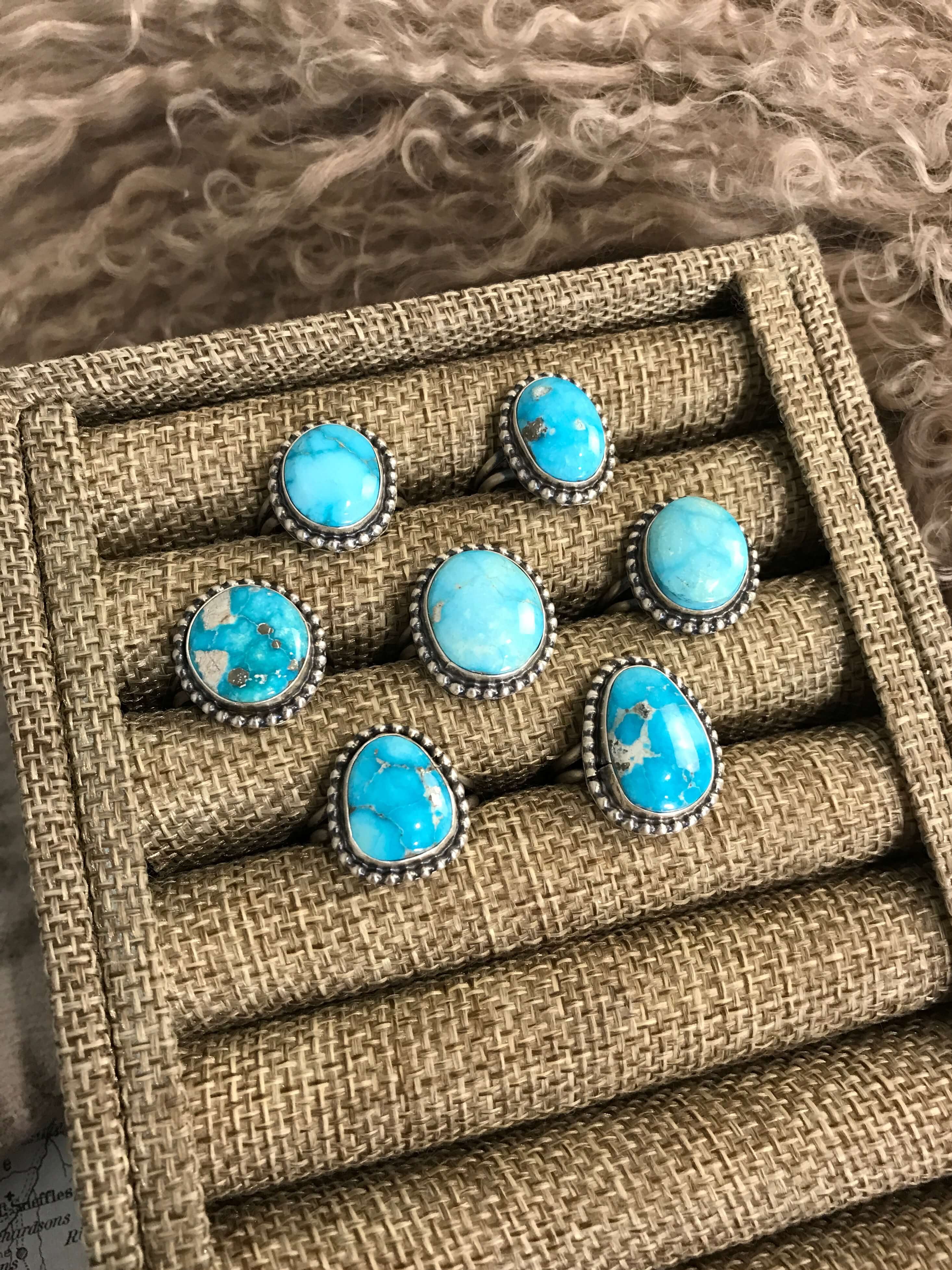 The Cannon Rings-Rings-Calli Co., Turquoise and Silver Jewelry, Native American Handmade, Zuni Tribe, Navajo Tribe, Brock Texas