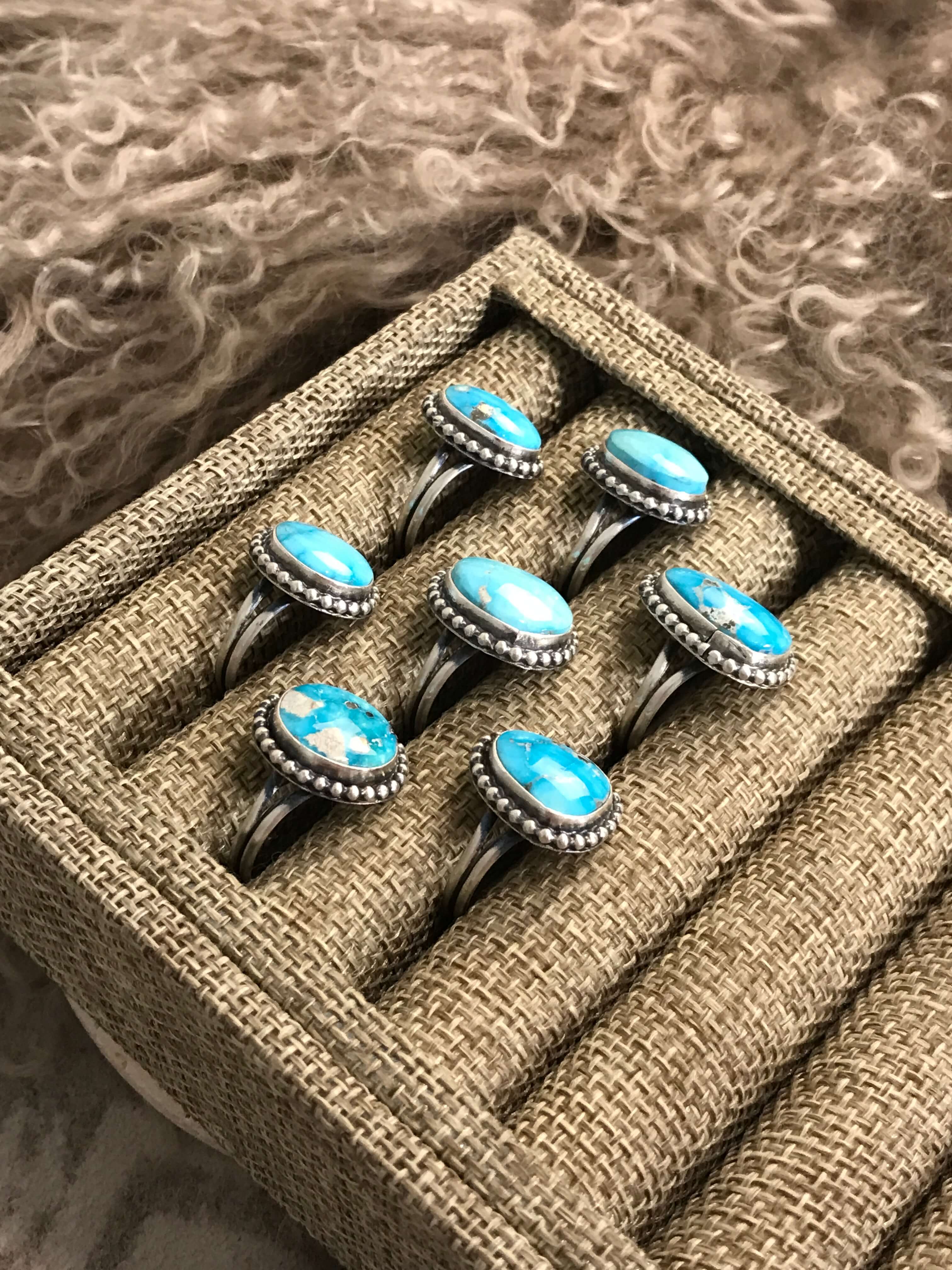 The Cannon Rings-Rings-Calli Co., Turquoise and Silver Jewelry, Native American Handmade, Zuni Tribe, Navajo Tribe, Brock Texas