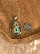 The Oklala Turquoise Pendant-Pendants-Calli Co., Turquoise and Silver Jewelry, Native American Handmade, Zuni Tribe, Navajo Tribe, Brock Texas