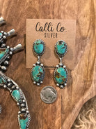 The Luck Squash Blossom Necklace Set-Necklaces-Calli Co., Turquoise and Silver Jewelry, Native American Handmade, Zuni Tribe, Navajo Tribe, Brock Texas