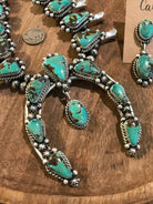 The Luck Squash Blossom Necklace Set-Necklaces-Calli Co., Turquoise and Silver Jewelry, Native American Handmade, Zuni Tribe, Navajo Tribe, Brock Texas