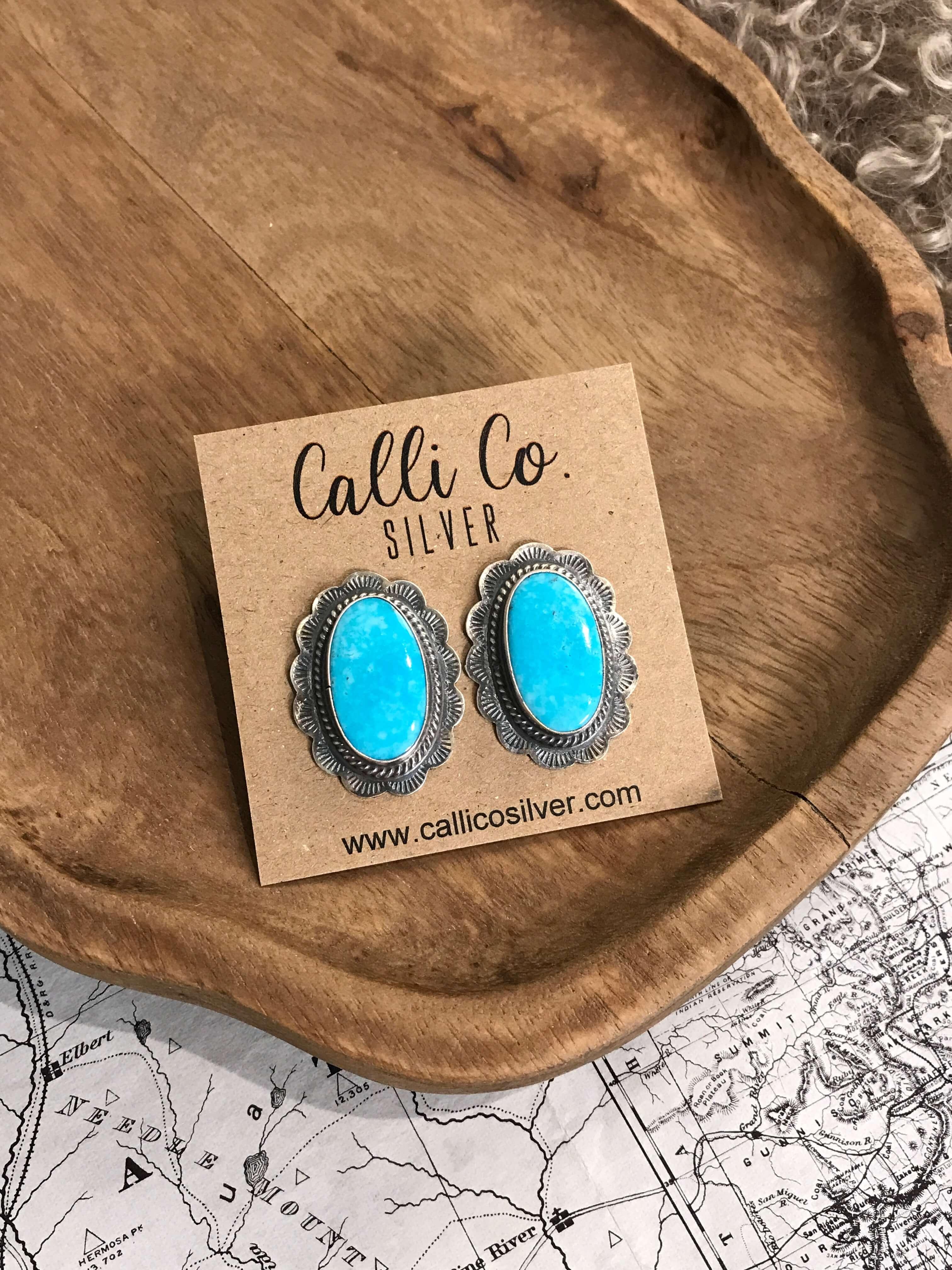 The Turquoise Studs, 76-Earrings-Calli Co., Turquoise and Silver Jewelry, Native American Handmade, Zuni Tribe, Navajo Tribe, Brock Texas