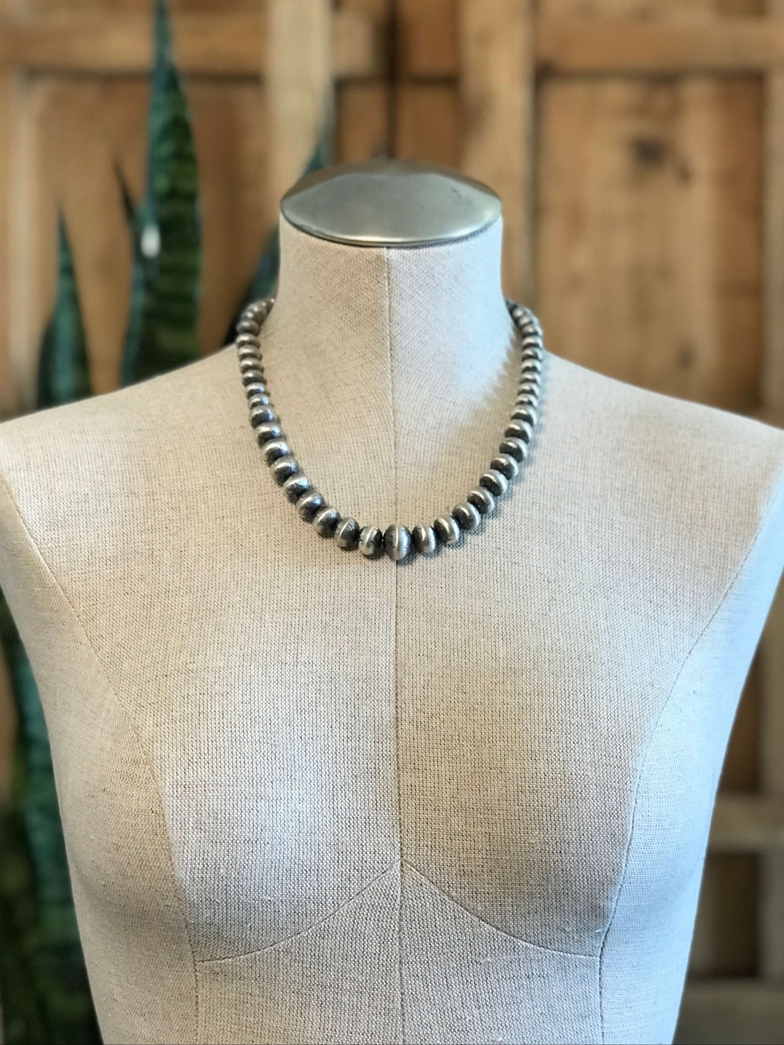 The Bronc Necklace, 20"-Necklaces-Calli Co., Turquoise and Silver Jewelry, Native American Handmade, Zuni Tribe, Navajo Tribe, Brock Texas