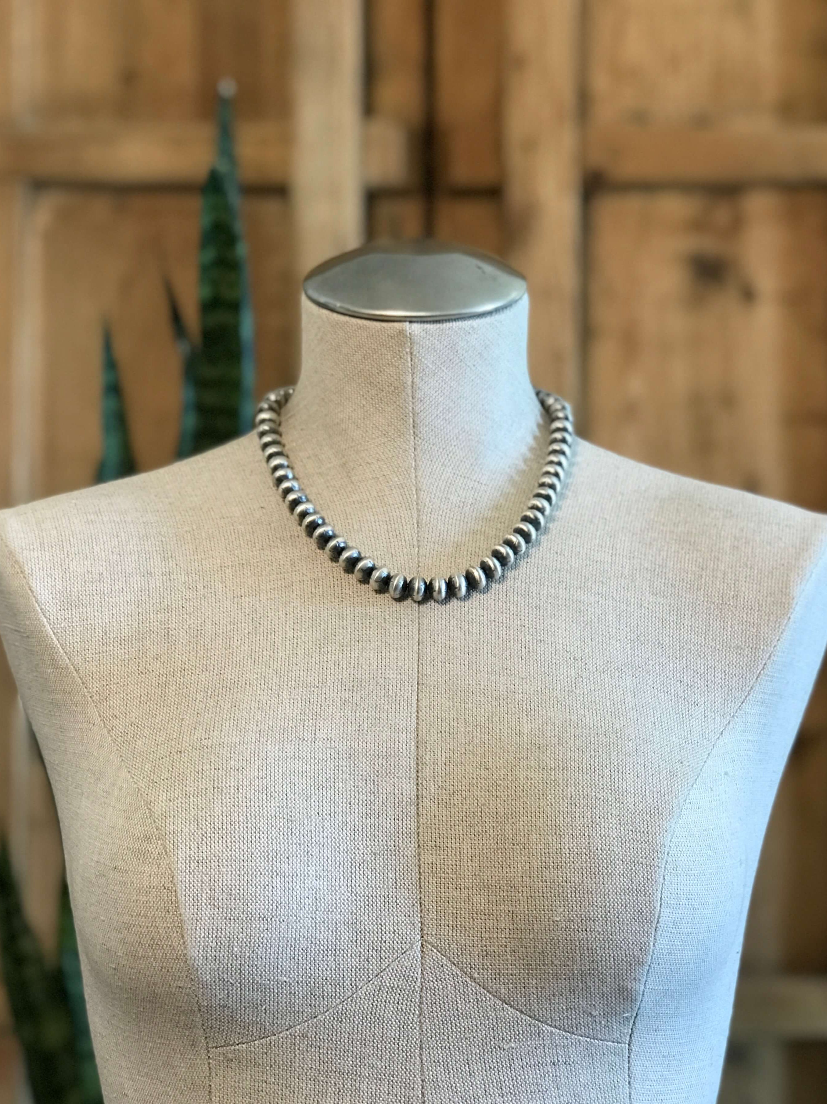 The Hunter Necklace, 18"-Necklaces-Calli Co., Turquoise and Silver Jewelry, Native American Handmade, Zuni Tribe, Navajo Tribe, Brock Texas