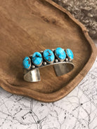The Lucille Cuff-Bracelets & Cuffs-Calli Co., Turquoise and Silver Jewelry, Native American Handmade, Zuni Tribe, Navajo Tribe, Brock Texas