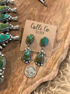 The Western Slope Squash Blossom Necklace Set-Necklaces-Calli Co., Turquoise and Silver Jewelry, Native American Handmade, Zuni Tribe, Navajo Tribe, Brock Texas