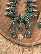 The Western Slope Squash Blossom Necklace Set-Necklaces-Calli Co., Turquoise and Silver Jewelry, Native American Handmade, Zuni Tribe, Navajo Tribe, Brock Texas