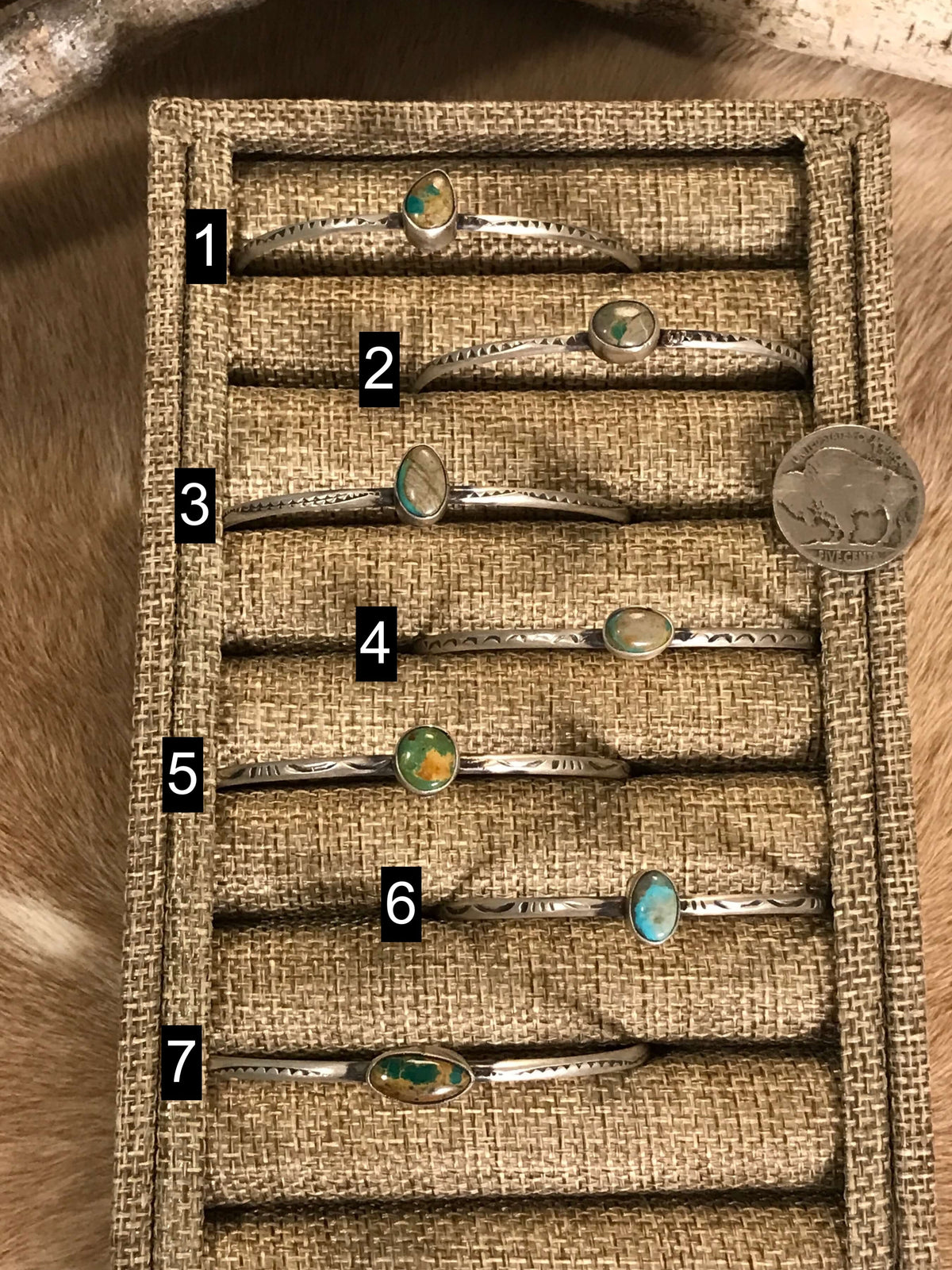 The Huntly Cuffs-Bracelets & Cuffs-Calli Co., Turquoise and Silver Jewelry, Native American Handmade, Zuni Tribe, Navajo Tribe, Brock Texas