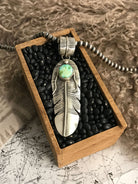 The Choctaw Feather Pendant, 2-Pendants-Calli Co., Turquoise and Silver Jewelry, Native American Handmade, Zuni Tribe, Navajo Tribe, Brock Texas
