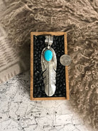 The Choctaw Feather Pendant, 6-Pendants-Calli Co., Turquoise and Silver Jewelry, Native American Handmade, Zuni Tribe, Navajo Tribe, Brock Texas