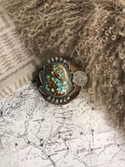 The Barrows Adjustable Turquoise Ring-Rings-Calli Co., Turquoise and Silver Jewelry, Native American Handmade, Zuni Tribe, Navajo Tribe, Brock Texas