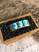 The Lousia Cuff-Bracelets & Cuffs-Calli Co., Turquoise and Silver Jewelry, Native American Handmade, Zuni Tribe, Navajo Tribe, Brock Texas