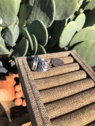 The Tango Ring, Sz 9.5-Rings-Calli Co., Turquoise and Silver Jewelry, Native American Handmade, Zuni Tribe, Navajo Tribe, Brock Texas