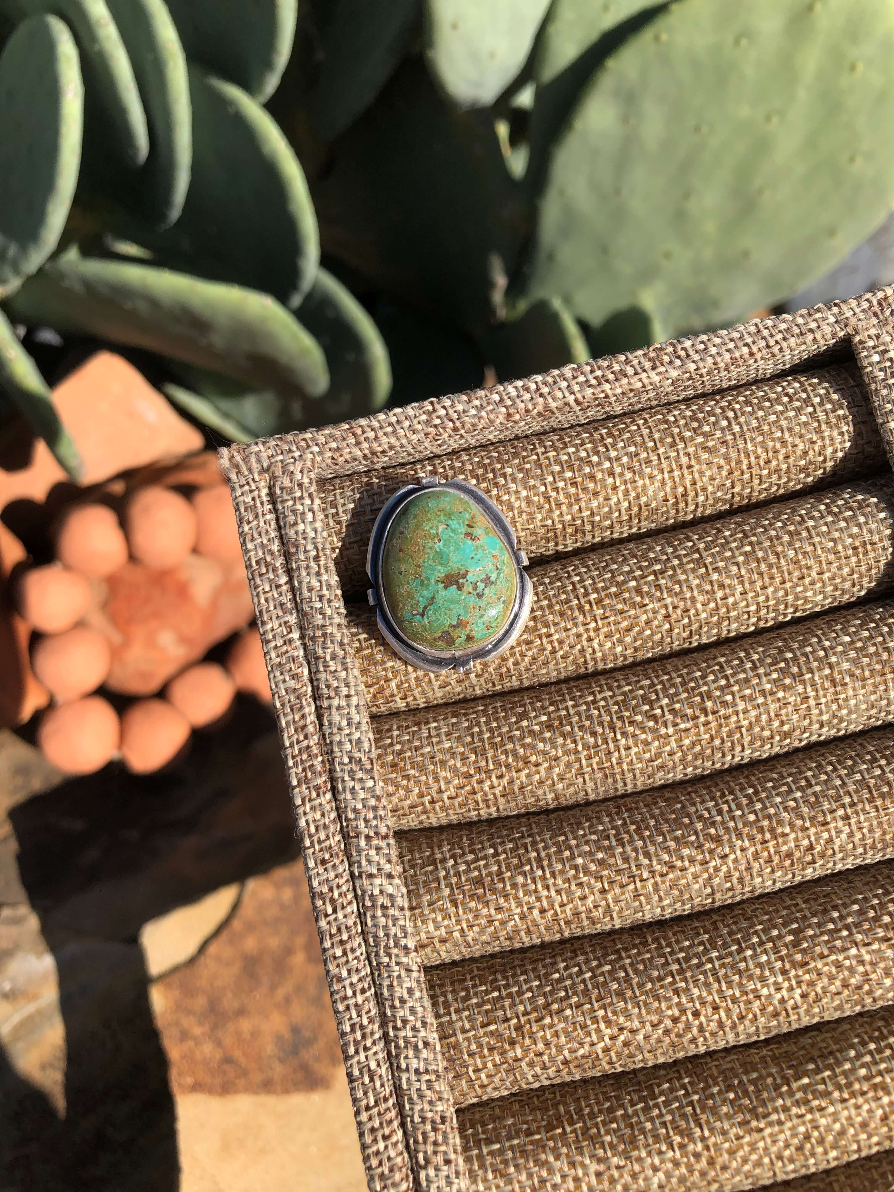 The Edisto Adjustable Ring, 7-Rings-Calli Co., Turquoise and Silver Jewelry, Native American Handmade, Zuni Tribe, Navajo Tribe, Brock Texas